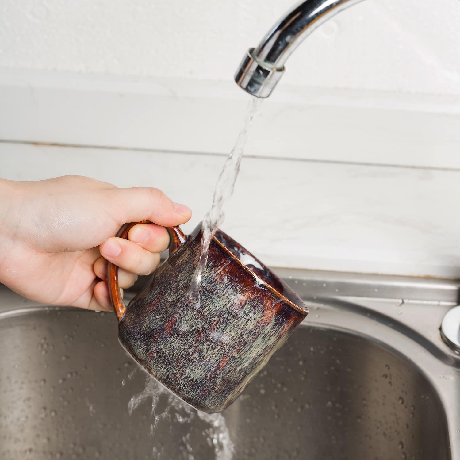 Ceramic Coffee Mugs - 12 Ounces Ceramic Mugs - Tea Cups with Handle - Funny Cappuccino Cups - Dishwasher Safe, Set of 4