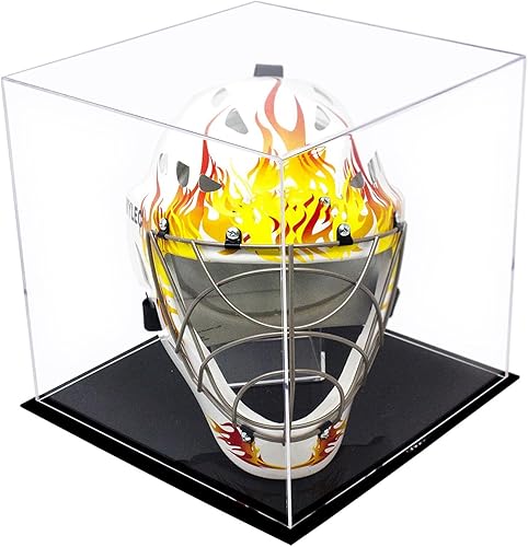 Vista 279 de Better Display Cases Versátil vitrina de acrílico transparente - Caja rectangular grande con base blanca 18" x 12" x 3" (BK09)