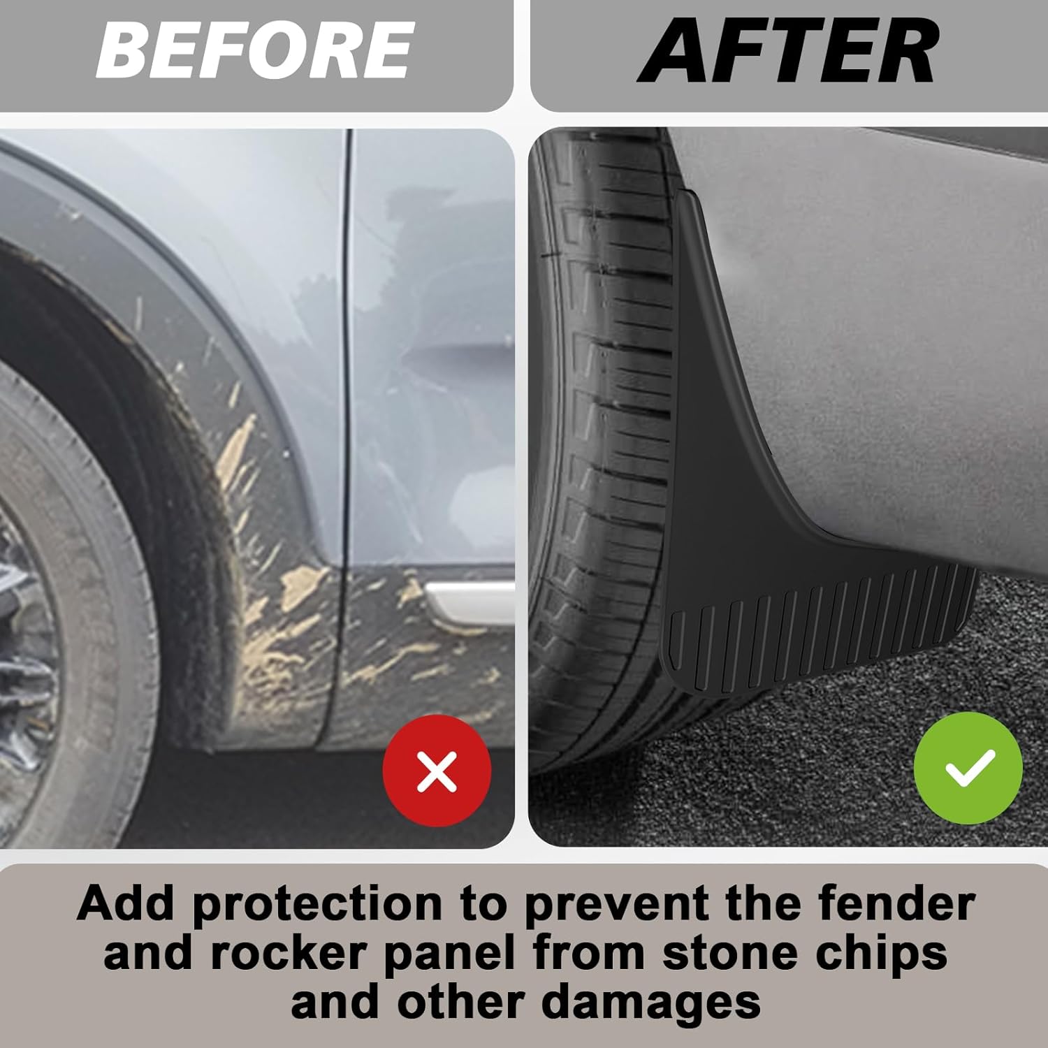 Muslogy Mud Flaps Splash Guards Compatible with Kia Telluride 2020-2025 2026 Accessories Front and Rear Mud Guards 4PCS No Drilling Fender Mudguards Kit with Hardware Accessories