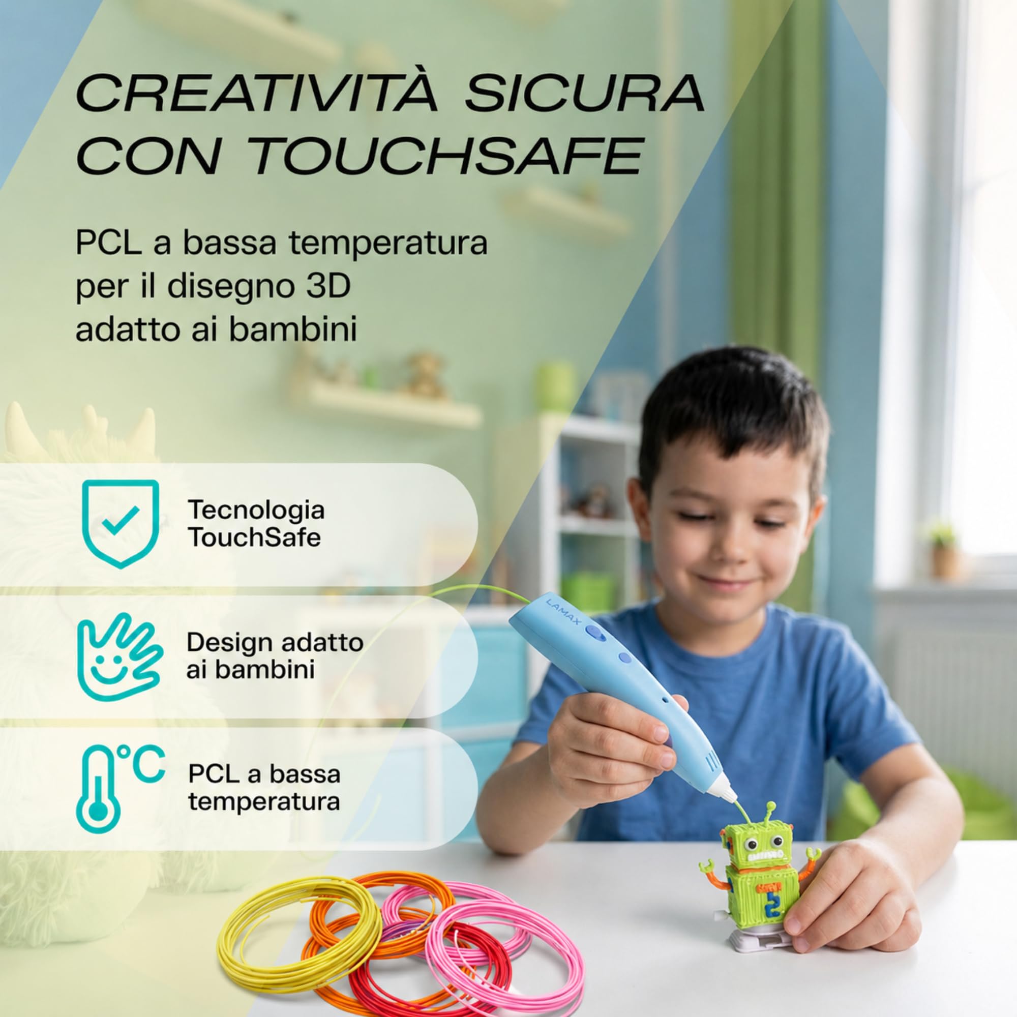 Penna 3D LAMAX ArtKid1 3D, blu