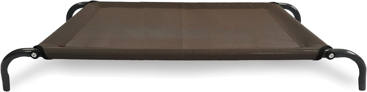 Furhaven Pet Dog Bed - Breathable Cooling Mesh Elevated Pet Cot Bed for Dogs and Cats, Espresso, Large