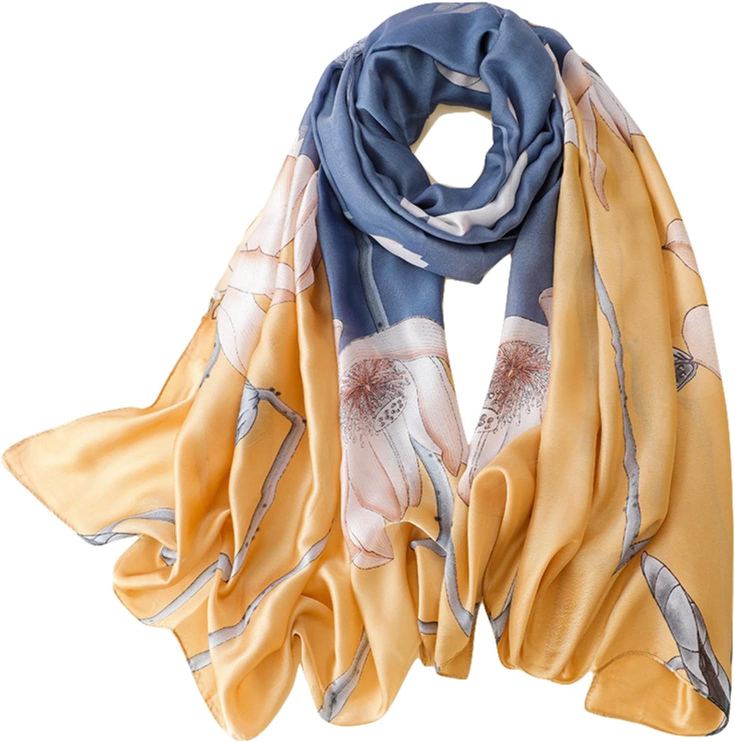Foulard en soie femmes châle Écharpe en soie Silk Scarf Women Chiffon