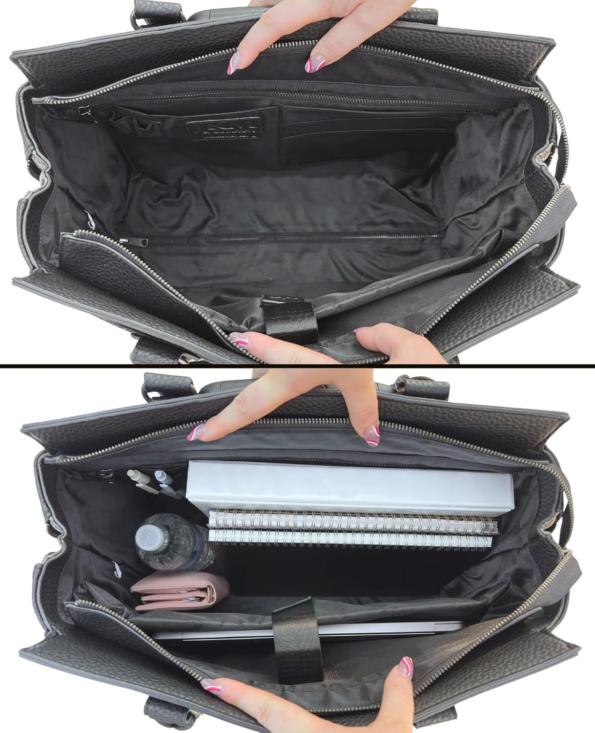 JKM & Company Rolling Laptop Bag Women, Rolling Briefcase for Women, 13"-17" Inch Laptop Bag with Wheels - Image 5