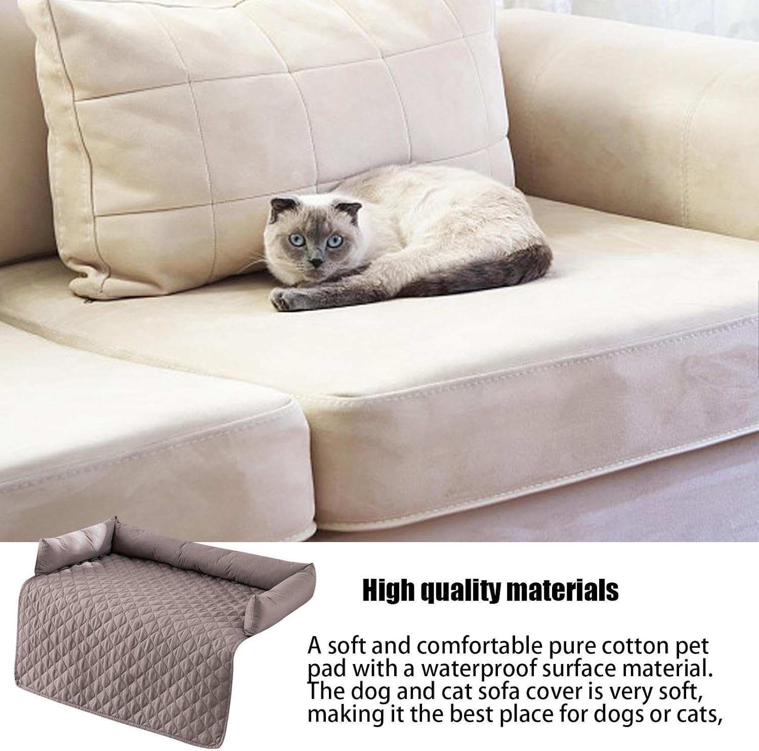 Pet Furniture Cover Waterproof Soft Cushion Cover | Pet Blanket Pad for Medium Large Dogs Cats Puppy Hot Summer Kennel Sofa Bed Floor Dog Cages Kennels Beds Cats Foldable