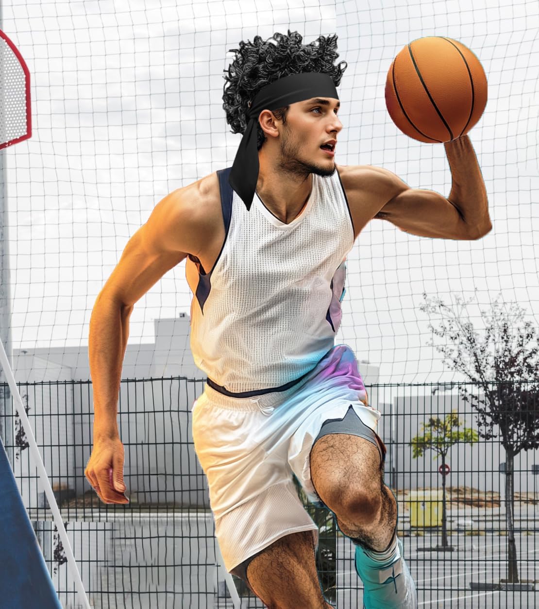 Sport Tie Headbands Tennis Head Tie for Men Women Sports Fans Ninja Soccer Basketball Teams Head Ties Halloween