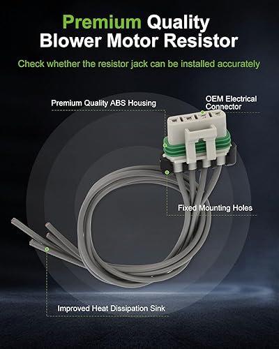 Miniatura 142 de SCITOO Resistencia de motor de ventilador HVAC para 2008-2013 para Chrysler 300/2008-2016 para Town & Country/2008-2010 para Dodge Charger/2008-2018