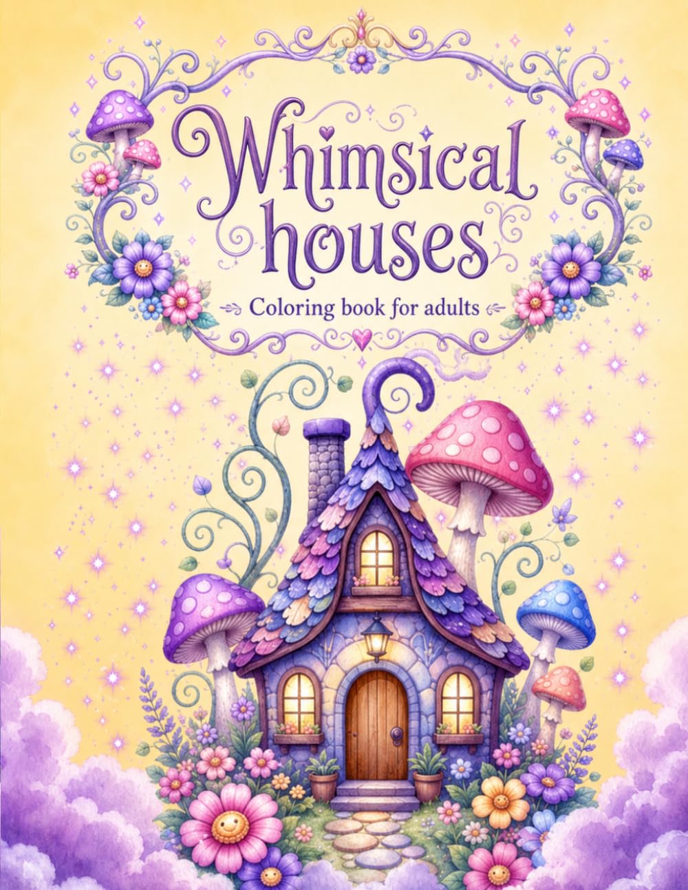 Whimsical Houses Coloring Book for Adults: 40+ Cozy Fantasy Cottage, Mushroom House and Fairy-Tale Home Designs for Relaxation and Creativity