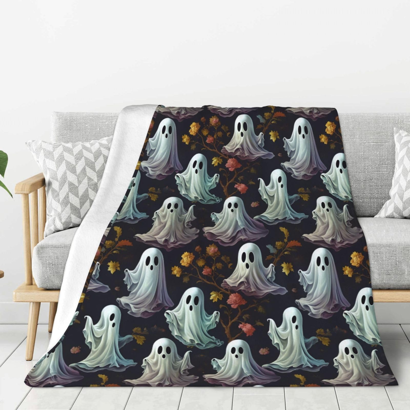 Couverture citrouille d'Halloween épaisse contre le froid du lit