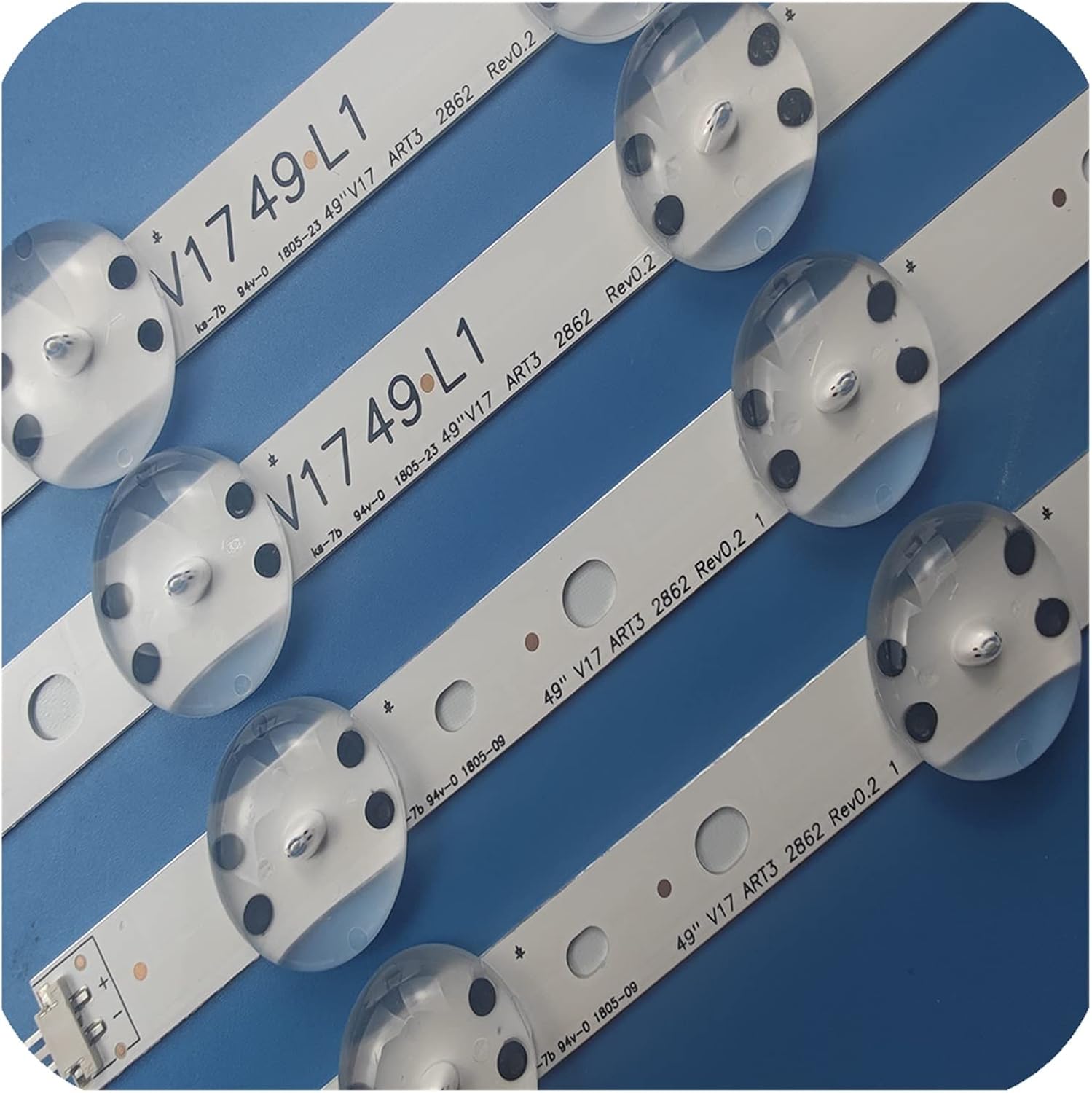 Jxjamp 【Piezas de TV】 4 Piezas LED Tira de retroiluminación for LG 49 '' TV 6916L-2862A 6916L-2863A V17 49 R1 + L1 Art3 49UJ670V-ZD 49UJ651V LC490DGG (FK) (MD) 【reemplazable】