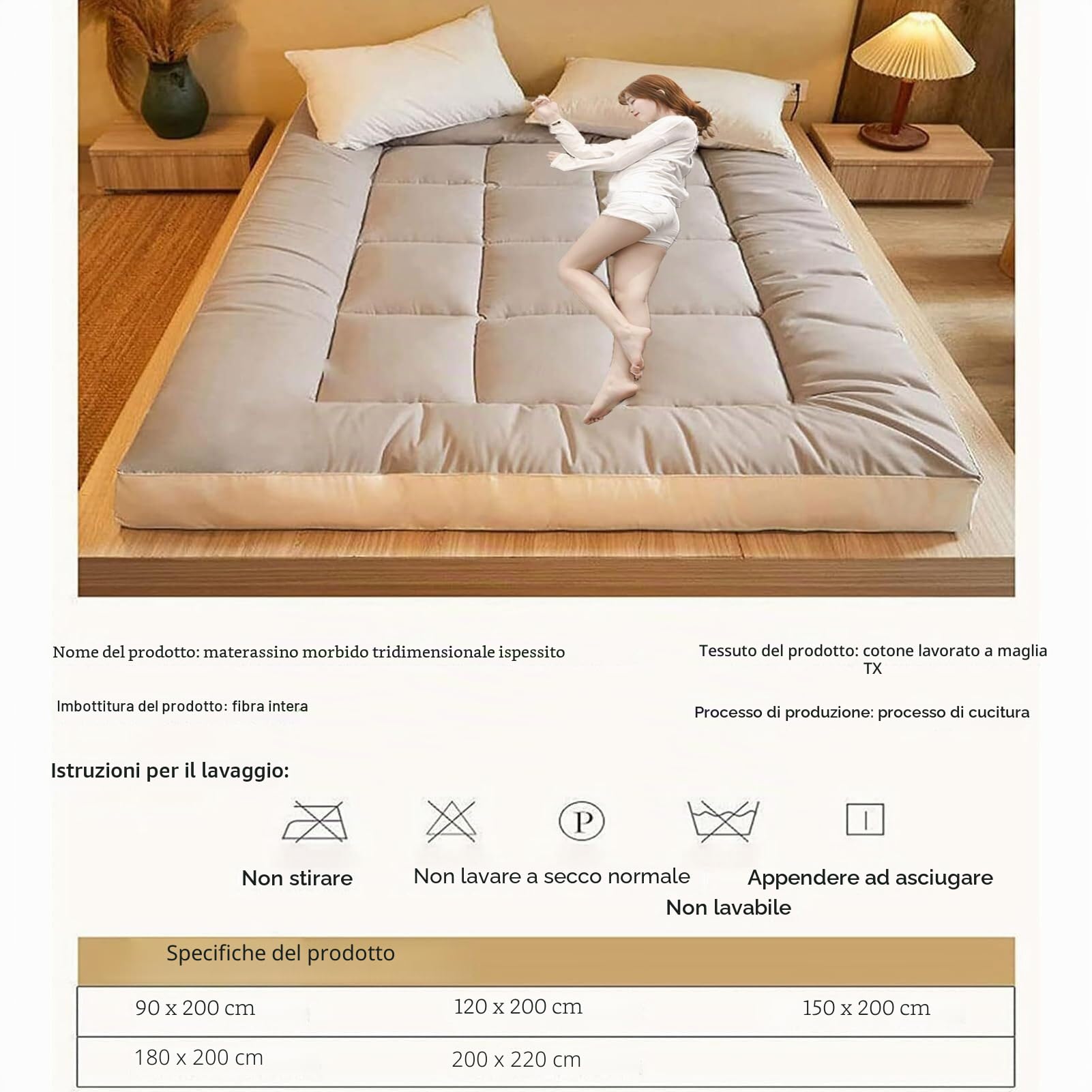 Materasso futon giapponese spesso, extra soffice, tatami, tappeto da letto pieghevole, morbido, traspirante e arrotolabile per soggiorno, dormitorio, ospite, campeggio, divano (verde)