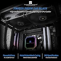 Vista 2 de Thermalright Frozen Prism 240 Enfriador de agua líquido negro para CPU con ventilador PWM de 4.724 in, especificación de fila fría negra de 240