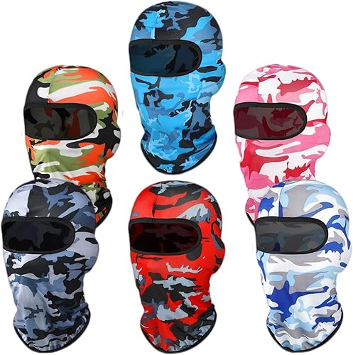 Balaclava Face Masks Ski Mask 6 Pack Full Face Cover Motorcycle Outdoor Protector Scarf Pooh Shiesty Mask for Men Women