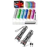 WdtPro LED Mini Flashlights 18 Pack and Rechargeable Flashlights High Lumens 2 Pack