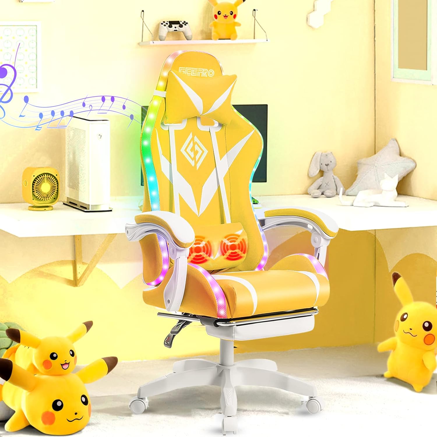 Buy Geepro Gaming Chair Massage with Speakers Bluetooth Ergonomic