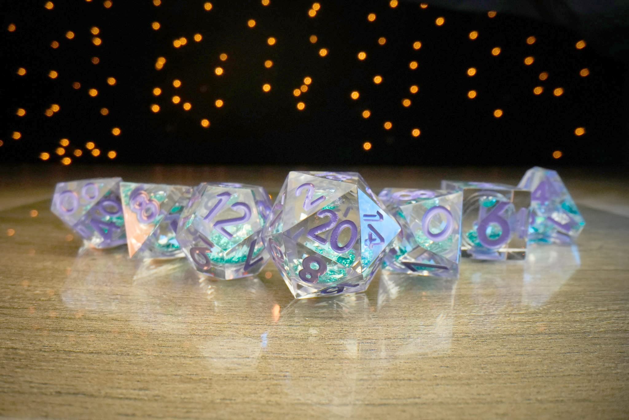 Fanroll - Individual D20 Elixir Liquid Core Dice: Disco Vibes