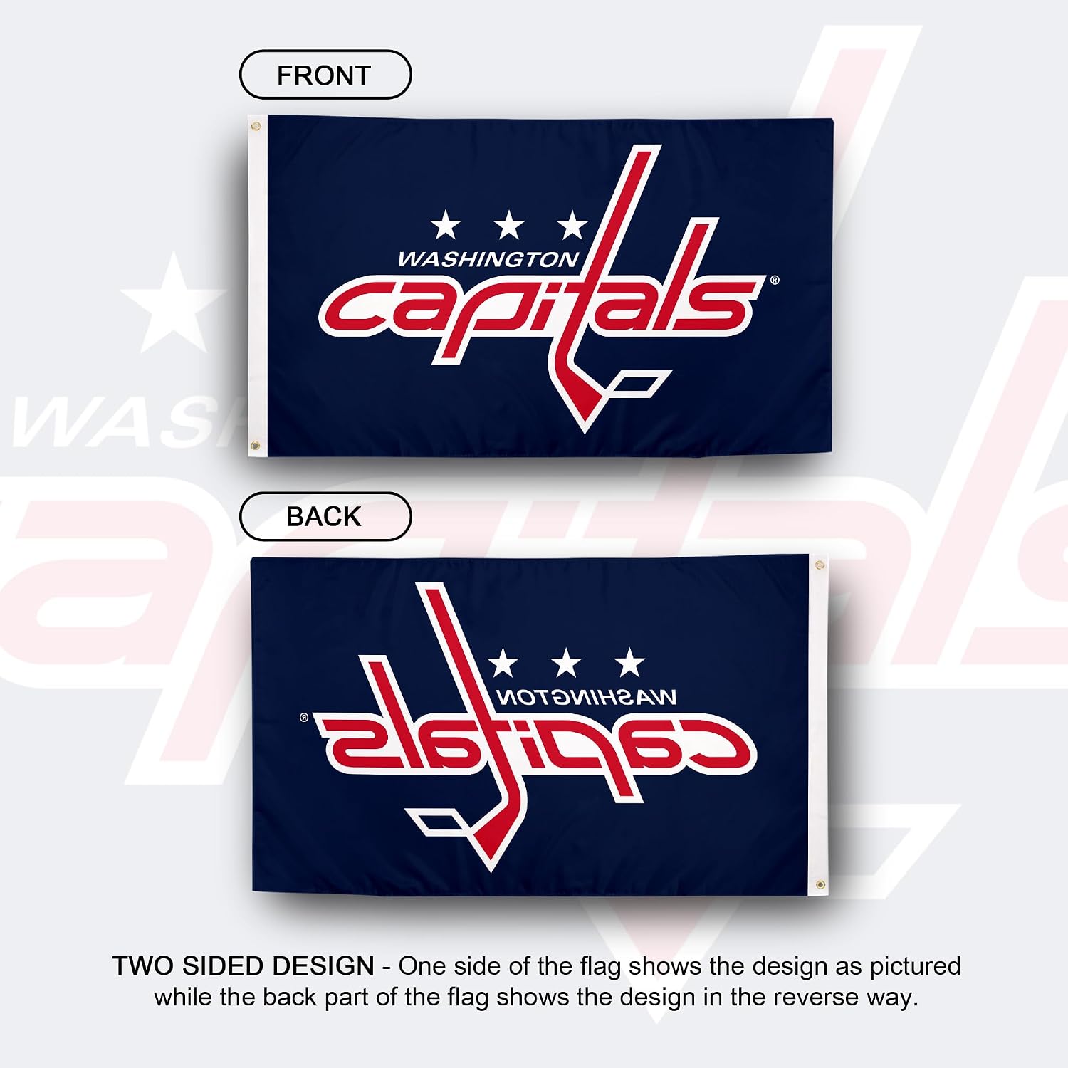 Desert Cactus Washington Capitals Flag NHL 100% Polyester Indoor Outdoor 3x5 feet National Hockey League Team Flags (Design #2)