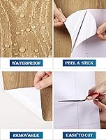 Vista 4 de FunStick Papel de Contacto de Madera Natural Marrón Despegar y Pegar Papel de Contacto de Grano de Madera Autoadhesivo Papel Tapiz de Madera