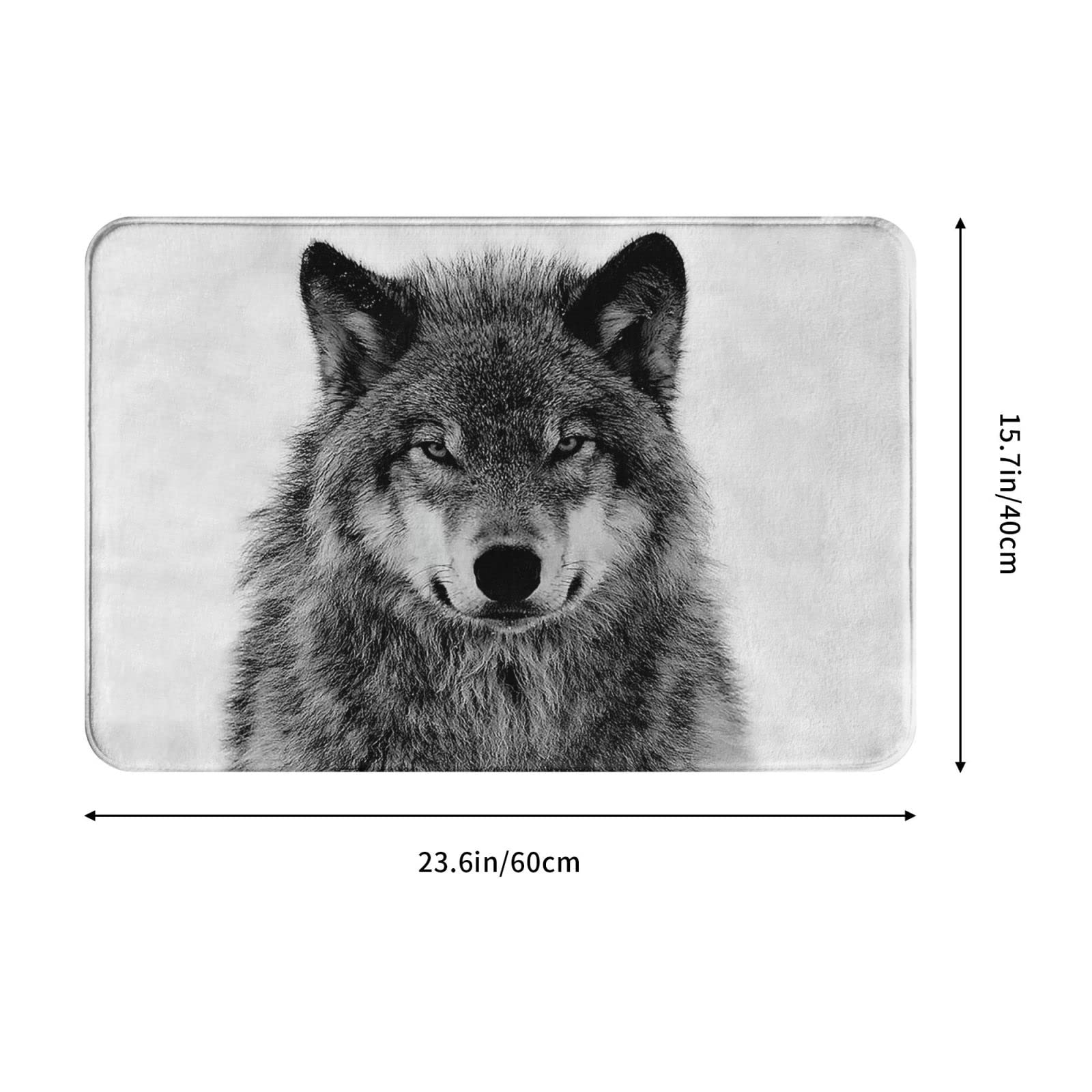 ラグマット アニマル 犬 ウルフ オオカミ カーペット コットン 輸入