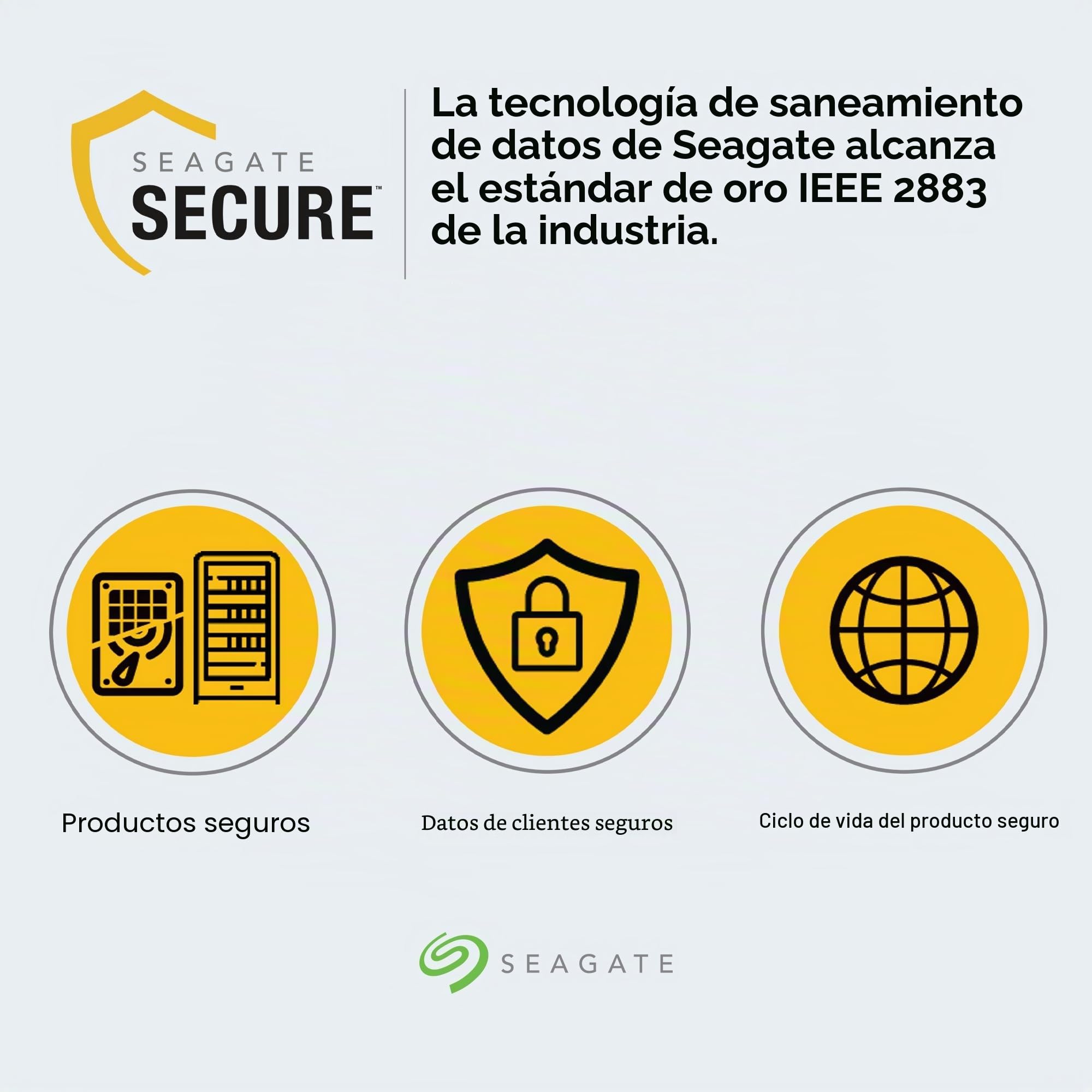 Seagate IronWolf Pro, 16TB, NAS, Disco duro interno, HDD, CMR 3,5' SATA 6GB/s, caché 256 MB, almacenamiento RAID (ST16000NE000) (Reacondicionado)