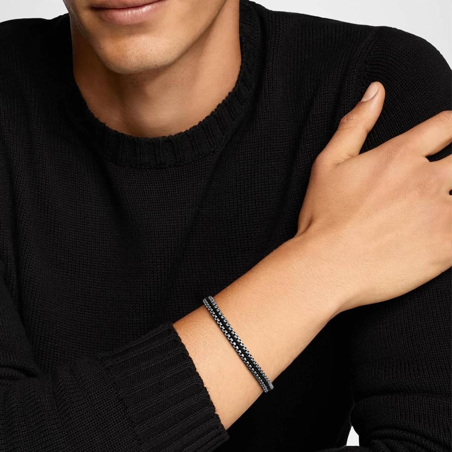 Braided Bracelet for Men, Stainless Steel Nylon Rope String Bracelets, Handmade Fashion Handmade Jewelry Gifts