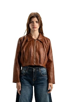 ASTK Womens Leather Jacket
