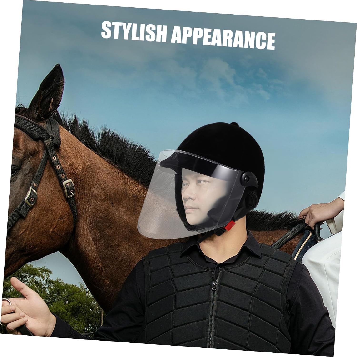 KOMBIUDA Helmet for Horseback Riding Unisex Soft Breathable Design for Cycling and Sports Lens