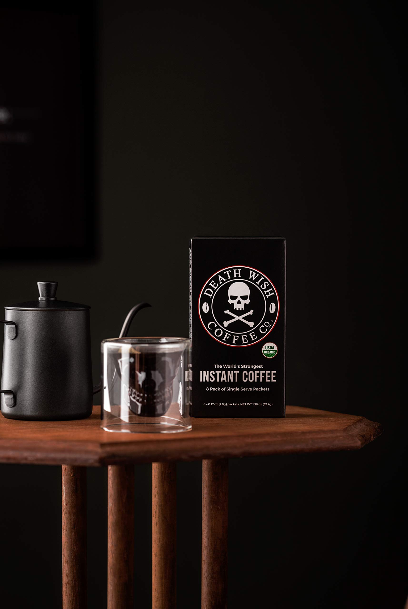 Buy Death Wish Coffee Instant Coffee Dark Roast, 8 Single Serve Packets