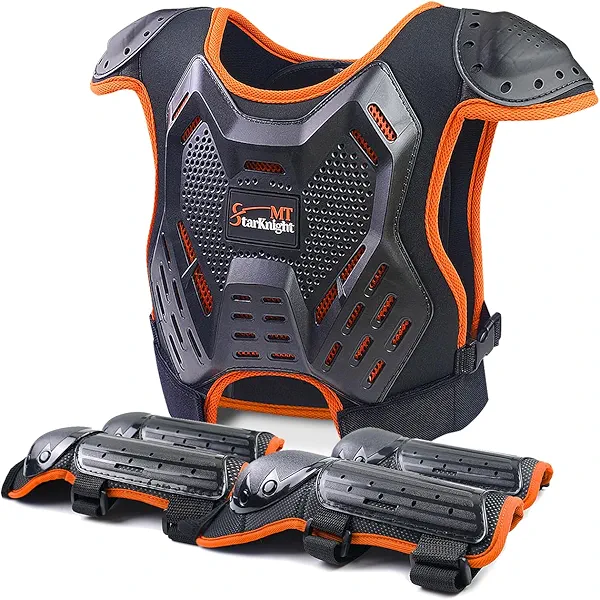 StarknightMT Kids Dirt Bike Gear - Youth Motorcycle Riding Protective Gear Motocross Armor Suit Chest Protector for Boys Girls Mountain Biking Cycling