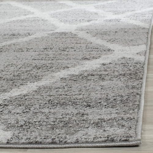 Miniatura 11 de SAFAVIEH Adirondack Collection Tapete de área XL, 11 x 15 pies, marfil y plateado, diseño marroquí moderno, no desprende pelusa y de fácil cuidado