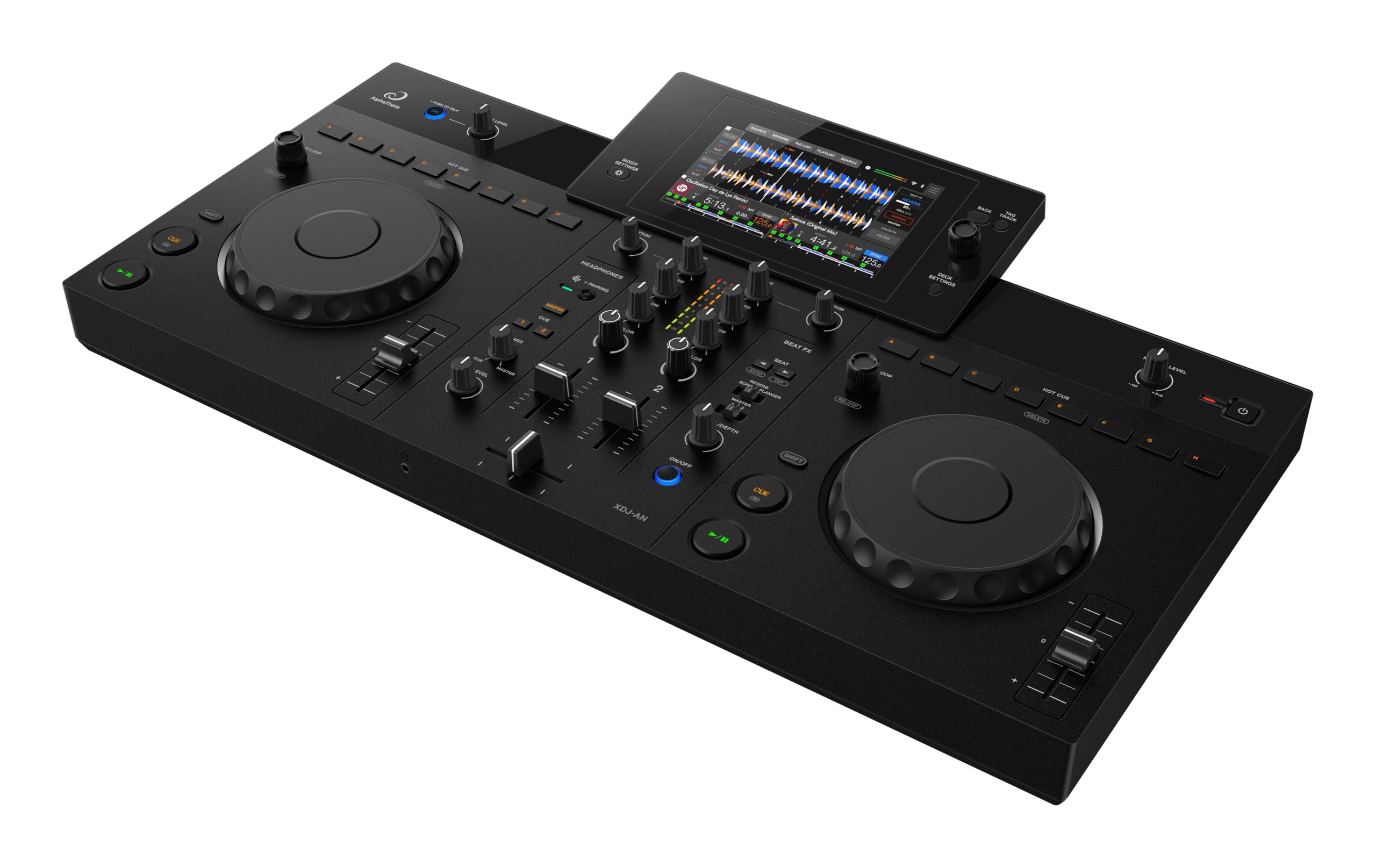 AlphaTheta XDJ-AN 2-Channel All-in-One DJ System, Touchscreen, Wi-Fi | For DJs stepping up from a controller, 2-channel standalone all-in-one, 7-inch touchscreen, SonicLink, Wi-Fi, streaming-image-47