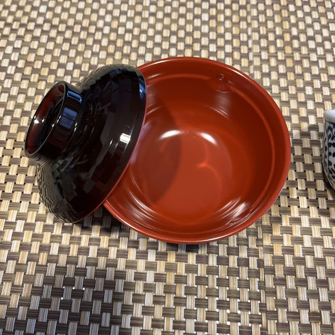 Soup Bowl Sensujinai Vermilion & Pottery Old Dyed Octopus Arabesque Teacup