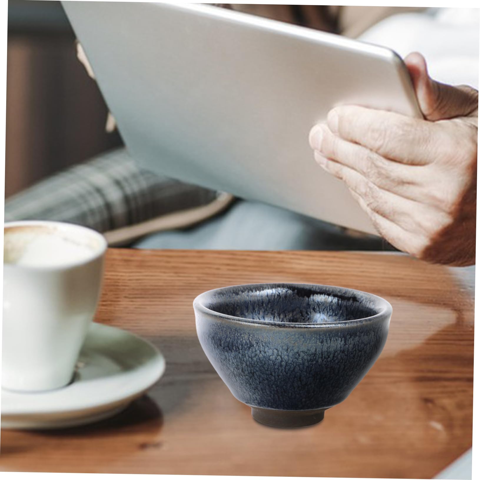 Hemobllo Jianzhan-teetasse aus Porzellan Chinesische im Retro-stil Zierliche Keramik-teetasse mit Deckel Asiatische Teetasse für Tee-liebhaber
