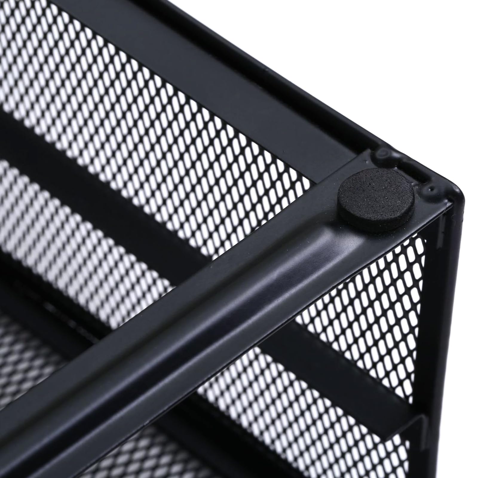 Supporto per Monitor in Rete Metallica con 2 Scomparti, Salvaspazio per Laptop, Pc E Stampante, Soluzione Desktop per Casa E Ufficio.,