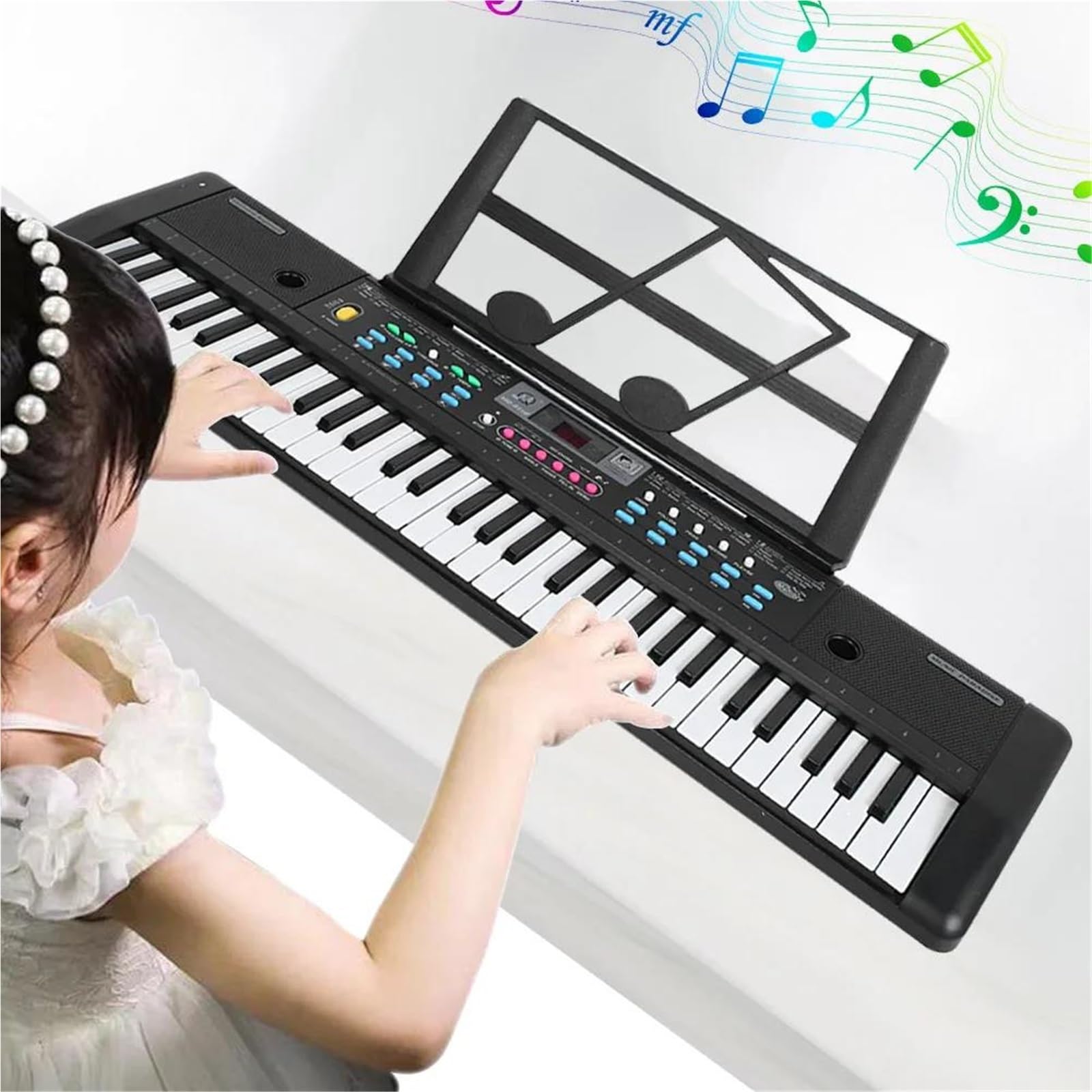Elektroniczny Instrument Fortepianowy 61 Klawiszowa Przenośna Cyfrowa Klawiatura Muzyczna Z Mikrofonem Odpowiednia I Trwała