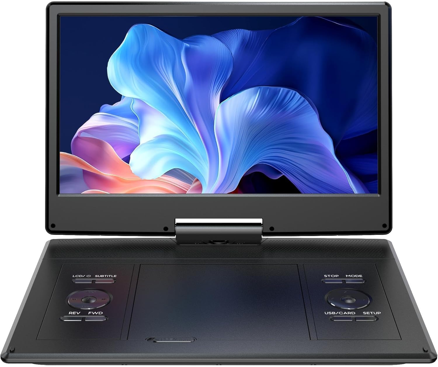 YOTON Portable DVD Player 16.9 Inch YOTON DVD Video Player with 14.1 inch HD LCD Screen, Built-in Dual High Quality Amplifier, 4-6 Hours Long Time Playback, 270° and 180° Bi-directional Folding