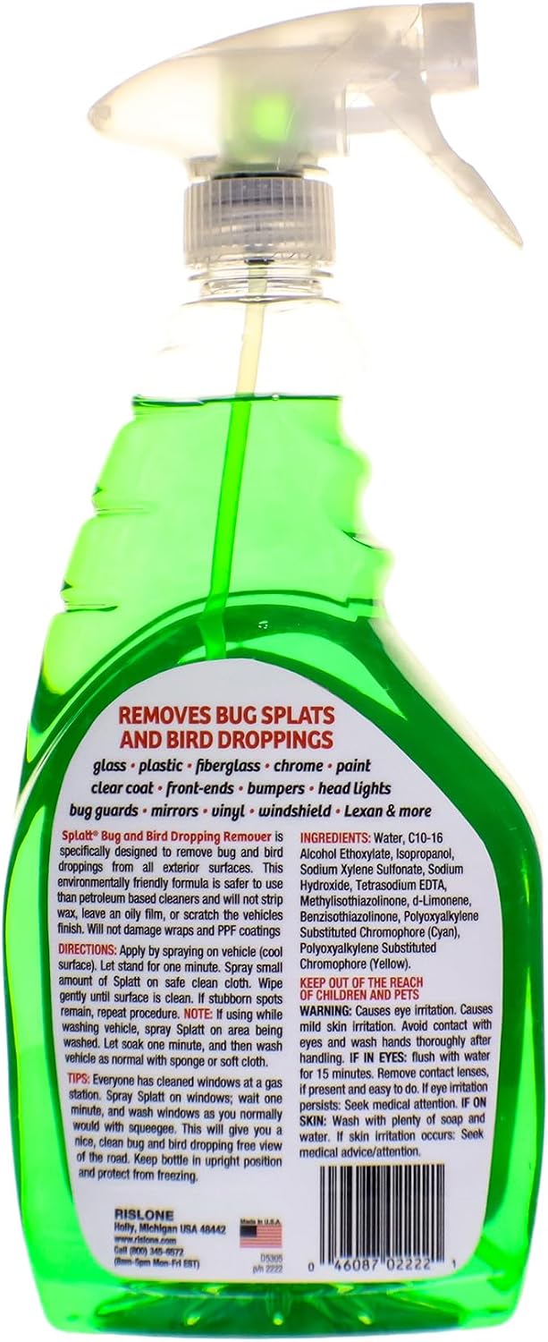 Rislone Splatt Bug and Bird Dropping Remover, 32 Fl Oz, (Pack of 1)