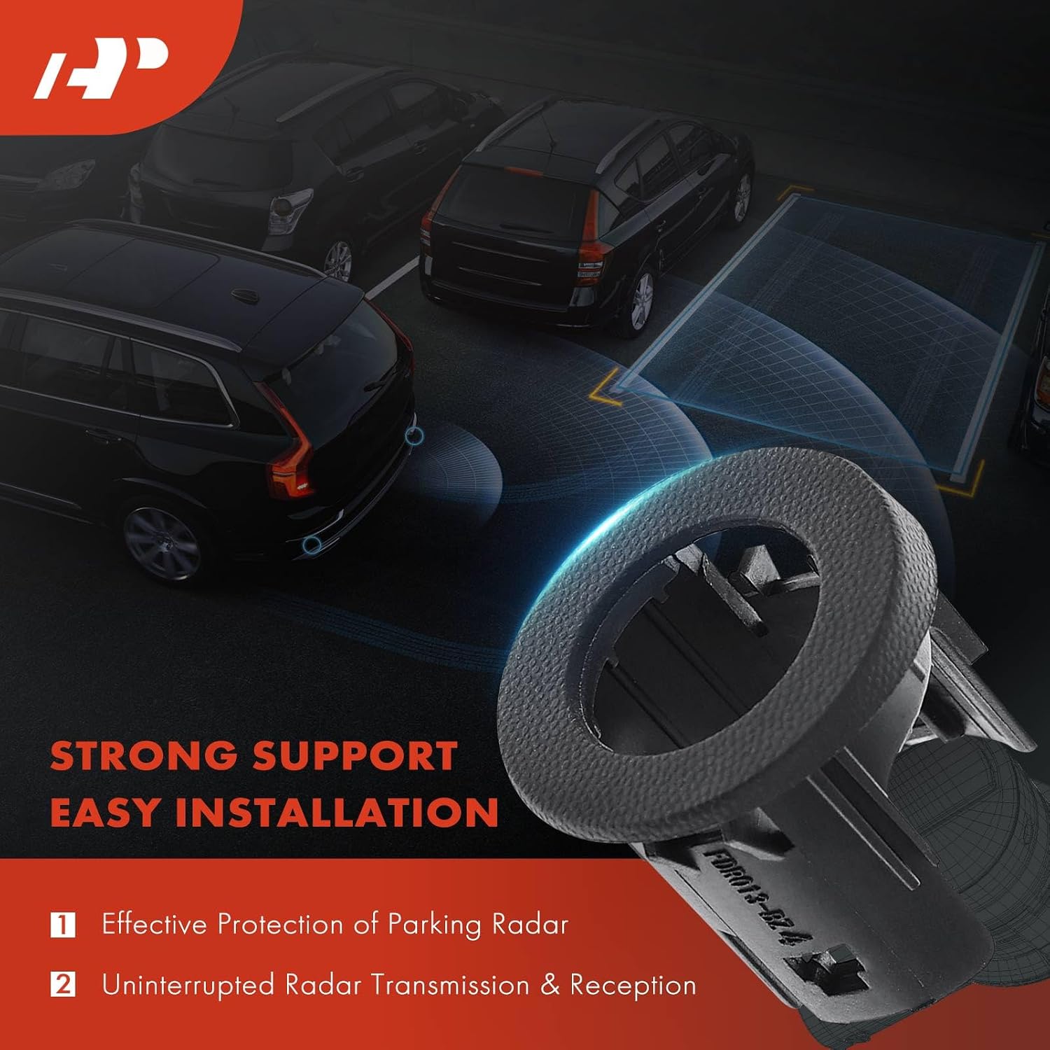A-Premium Rear Outer Right Parking Assist Sensor Retainer Bezels Compatible with Ford Models - F-250/F-350/F-450 Super Duty, 2015 2016
