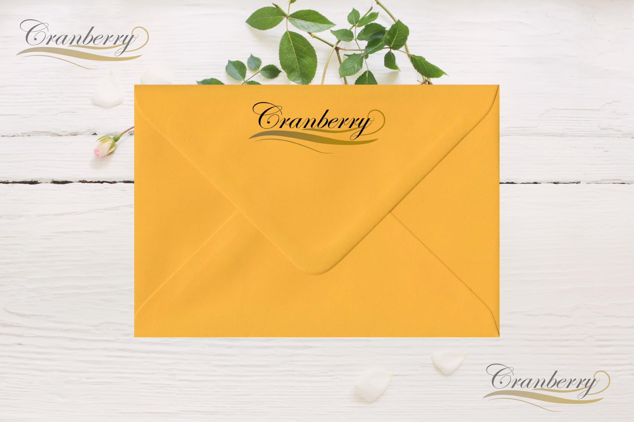 25 Mustard Coloured 133mm x 184mm (5" x 7") Gummed Diamond Flap 100gsm Envelopes, Yellow, 5x7 - Image 2