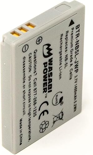 Miniatura 3 de Wasabi Power Batería (paquete de 2) para Canon NB-5L Batería para Canon NB-5L y Canon PowerShot S100, S110, SD700 es, SD790 es, SD800 es, SD850 es,