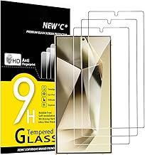 NEW'C 3 Pack Designed for Samsung Galaxy S25 Ultra Screen Protector Tempered Glass, Bubble Free, Ultra Resistant