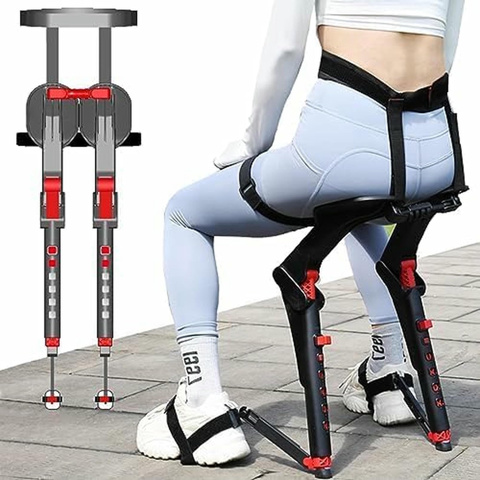 Chaise exosquelette invisible pour éliminer la fatigue debout des randonneurs
