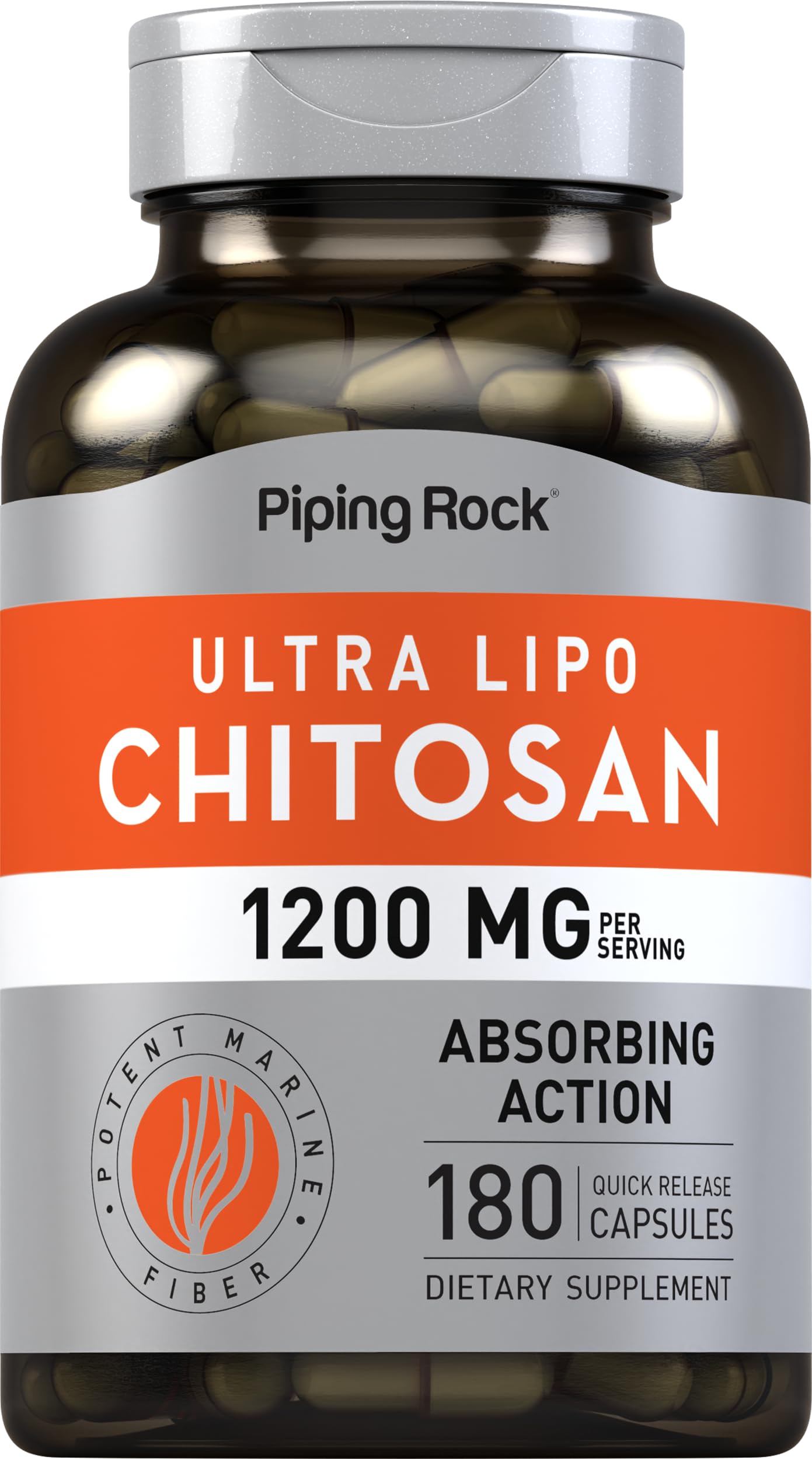 Piping Rock Chitosan Supplement 1200 mg 180 Capsules