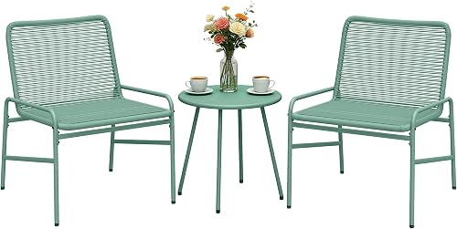Salon de Jardin Extérieur 3 Pièces en Résine Tressée Ba Outsunny
