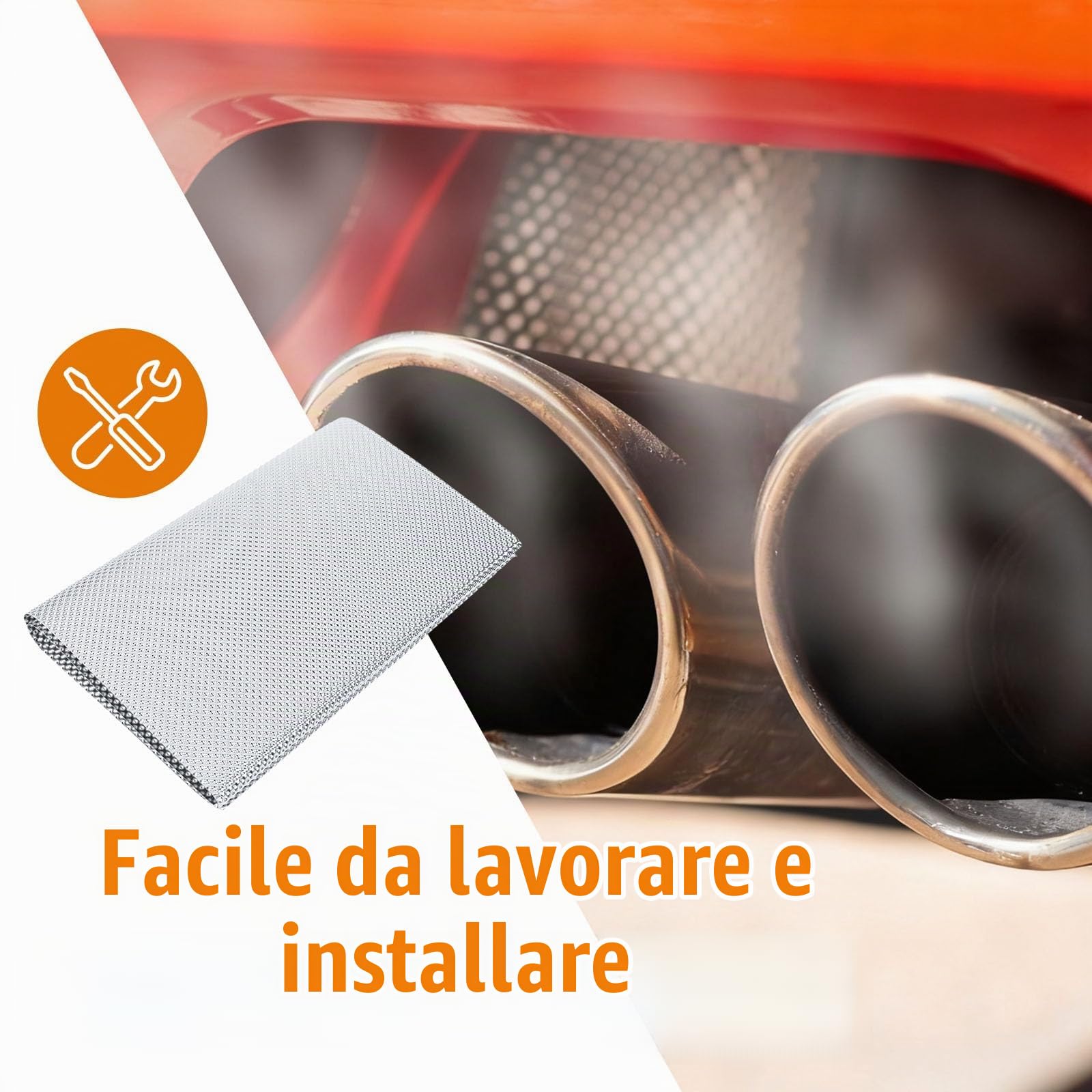 Piastra Termica Isolante Alluminio 100x40cm, Lamiera di Protezione del Calore Goffrata, Paratia Termica Auto per Alte Temperature, Rotolo Pannello Termoriflettente per Tubo Scarico Auto Moto