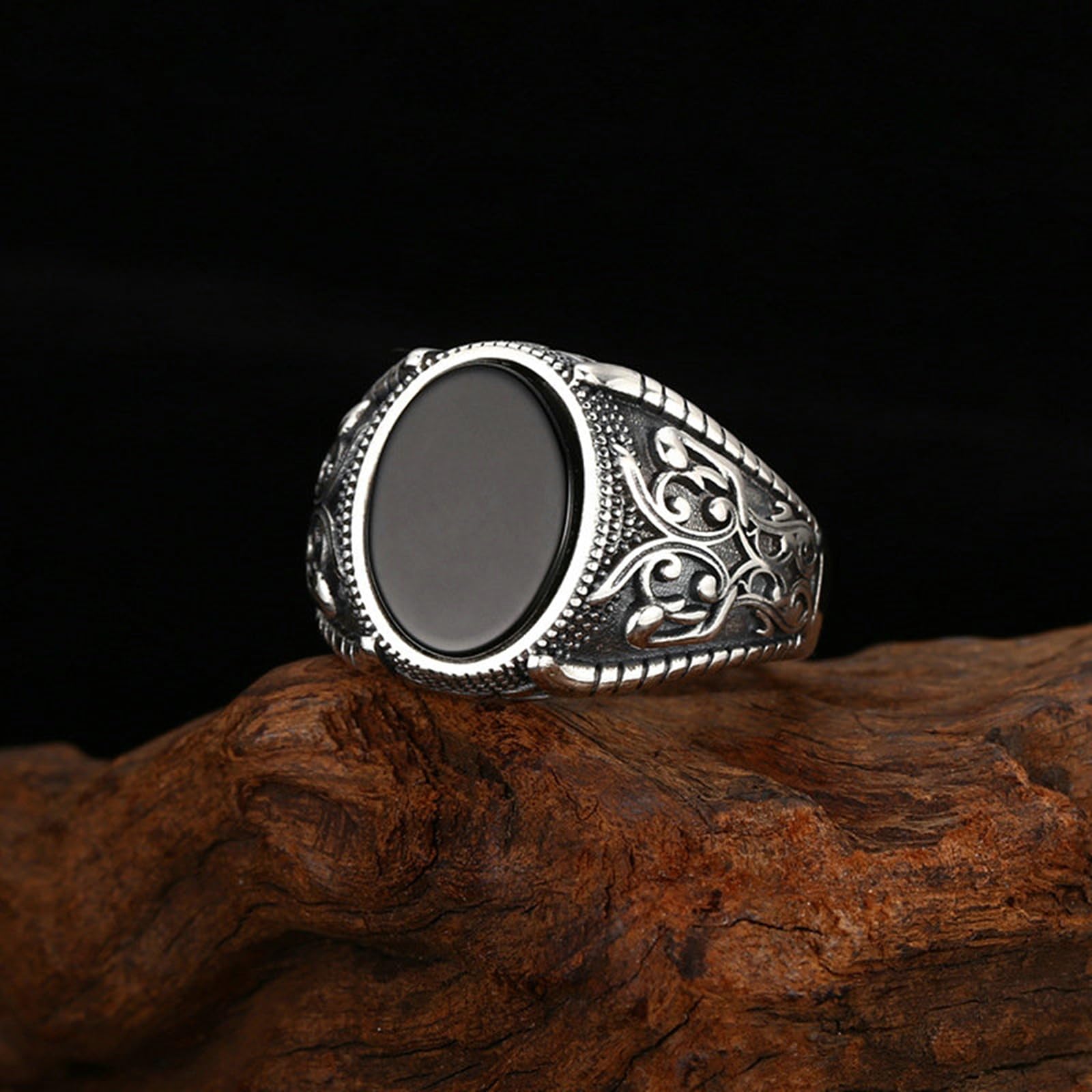 Bague en Argent 925 Homme Réglable Anneau Argent