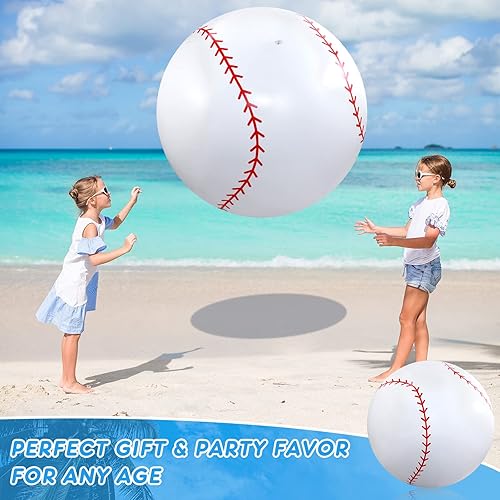 Miniatura 6 de Béisbol inflable gigante de 27 pulgadas grandes pelotas deportivas inflables gigantes de playa piscina fiesta juegos de actividades al aire libre