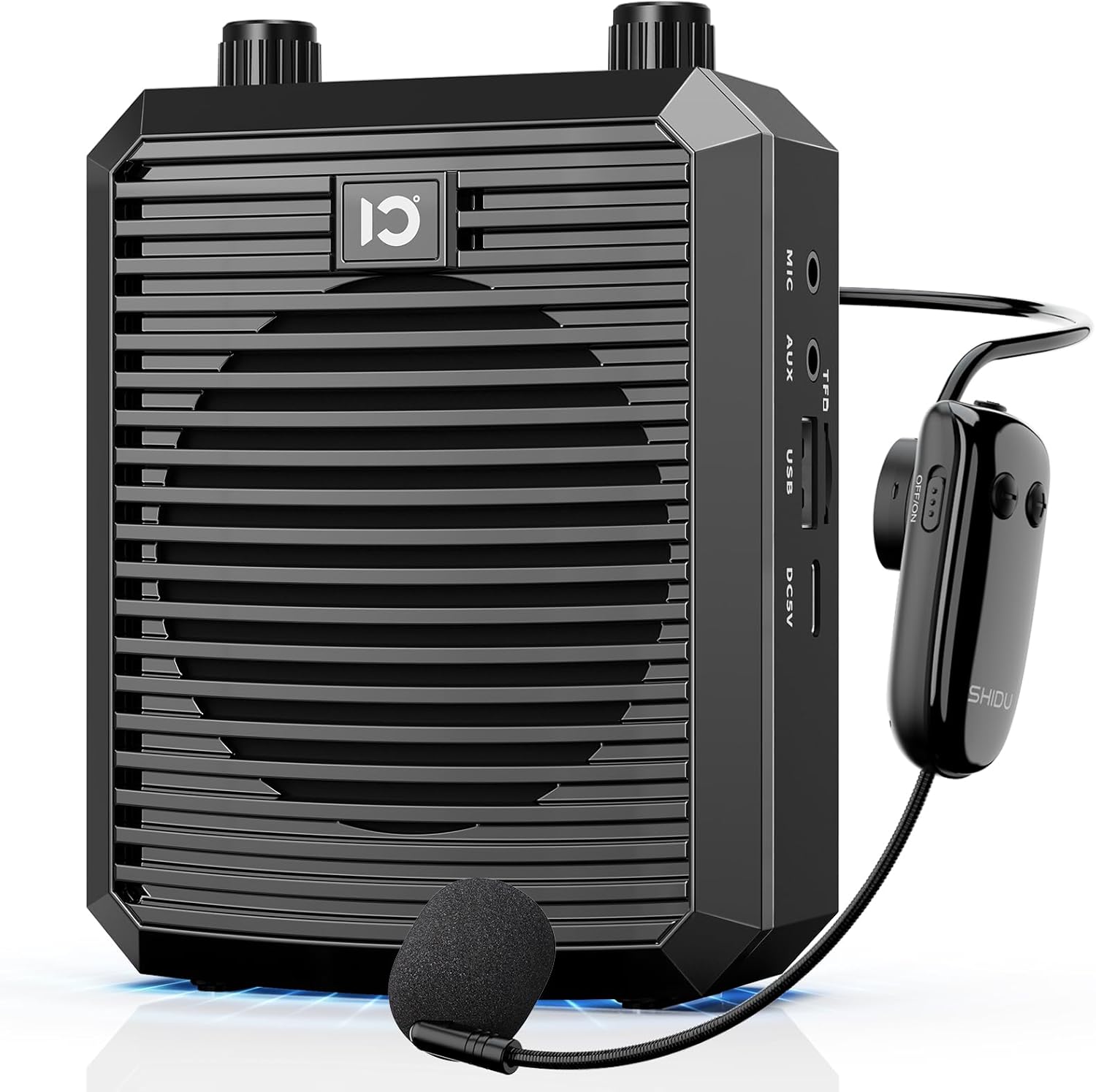 SHIDU 18W Voice Amplifier for Teacher with Wireless Microphone Headset, Portable Bluetooth Speaker and Megaphone, Professional Power Amplifier System for Tour Guide, Speech, Yoga, Meeting