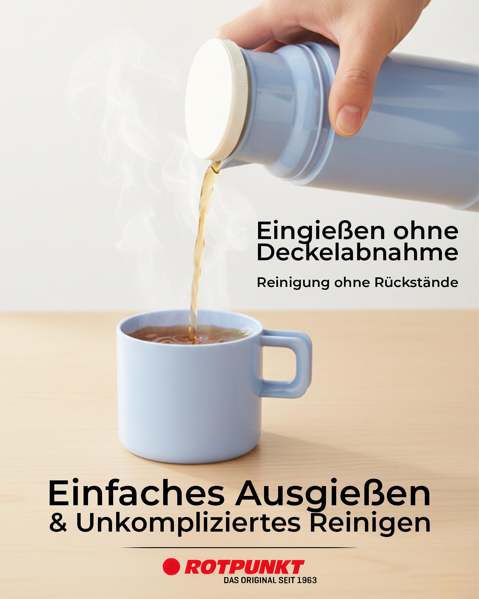 ROTPUNKT Thermos da 0,25 l, con tazza integrata, di alta qualità, prodotto in Germania, caldo fino a 24 h e freddo per 36 h (Jesper 60, Pistacchio Cream)