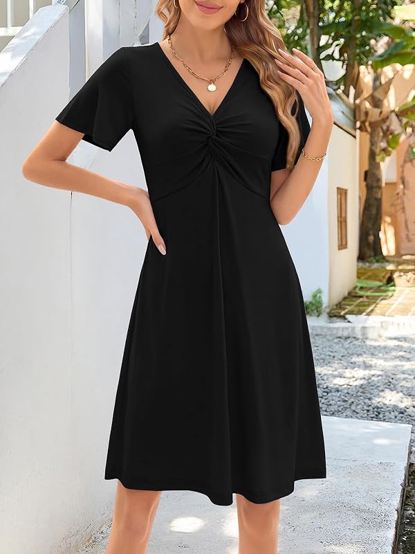 MSBASIC Little Black Dress for Women Ruffle Sleeve Casaul Mini Sun Dress by MSBASIC - Used condition - Image 13