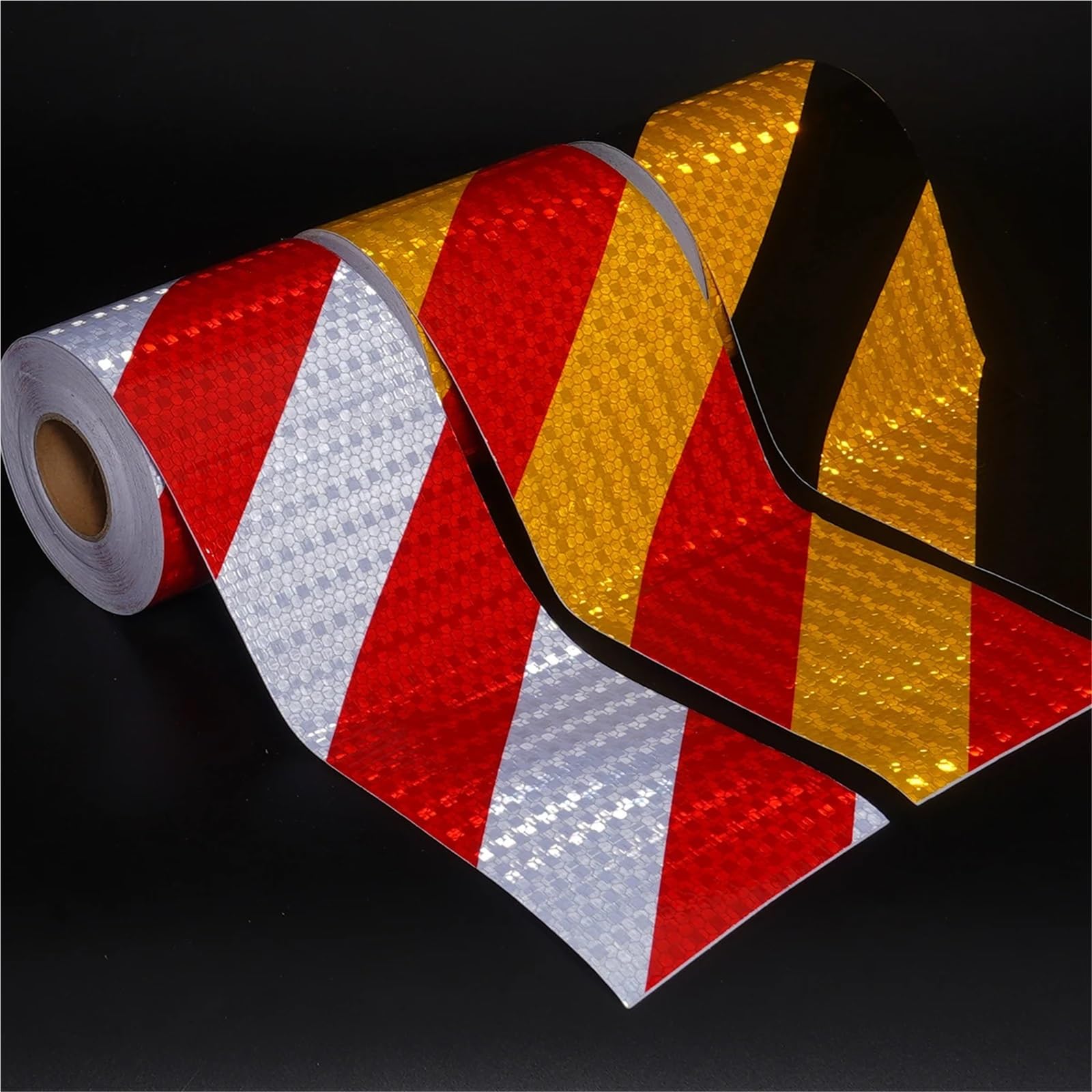 Zderzak samochodu Odblaskowe naklejki Odblaskowy pasek ostrzegawczy Taśma Bezpieczne naklejki odblaskowe Naklejki Taśma ostrzegawcza bezpieczeństwa(Black Yellow,900CM_10CM)